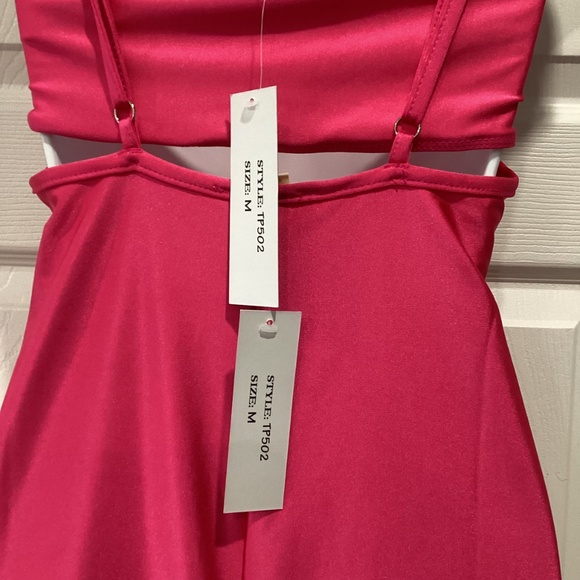 NWT SJL APPAREL pink overall shorts with tube tops - Picture 3 of 12